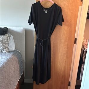 Anthropologie Black Midi Dress